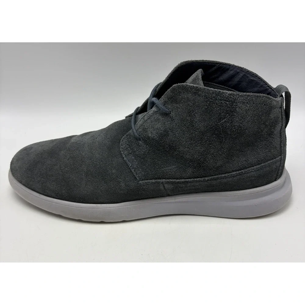 Johnnie-O Mens The Chill Chukka Gray Ankle Boots Gray 9.5 M Leather Suede Casual